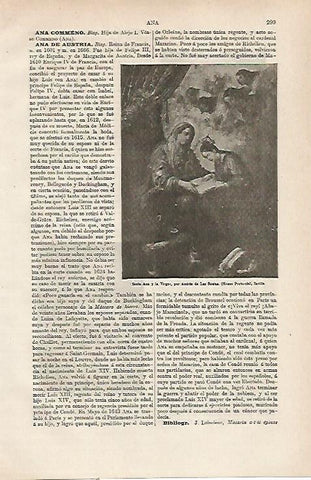 LAMINA ESPASA 23717: Santa Ana y la Virgen por Andres de Las Ruelas