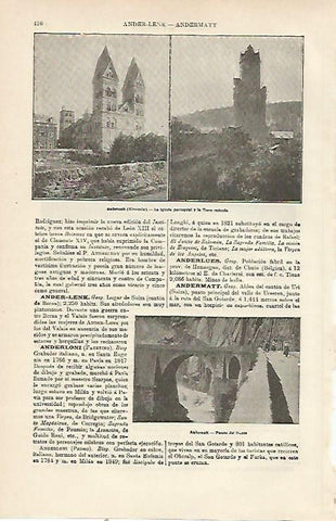 LAMINA ESPASA Alemania 23746: Iglesia y Torre de Andernach en Alemania