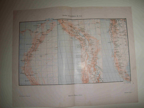 LAMINA ESPASA 23748: Mapa de la cordillera de los Andes