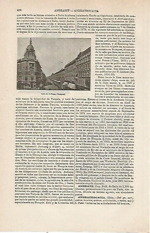 LAMINA ESPASA 23756: Calle de Andrassy en Budapest