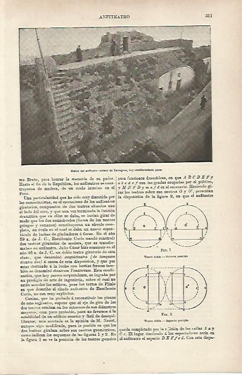 LAMINA ESPASA 23772: Ruinas del anfiteatro de Tarragona