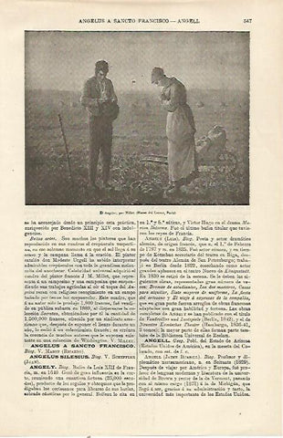LAMINA ESPASA 23787: El Angelus por Millet