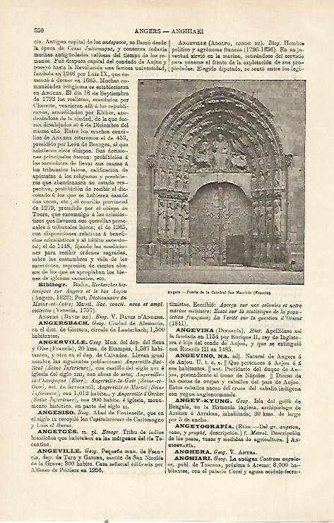 LAMINA ESPASA 23788: Catedral de San Mauricio en Angers