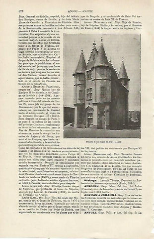 LAMINA ESPASA 23802: Palacete de los Duques de Anjou en Angers