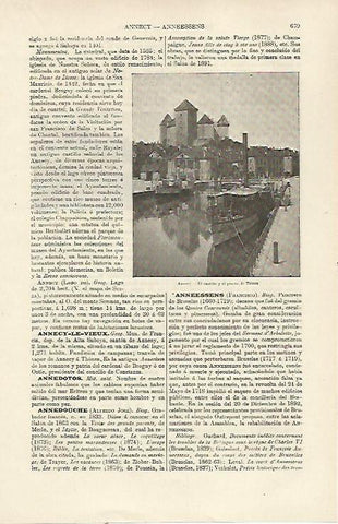 LAMINA ESPASA 23804: Castillo y puerto de Annecy