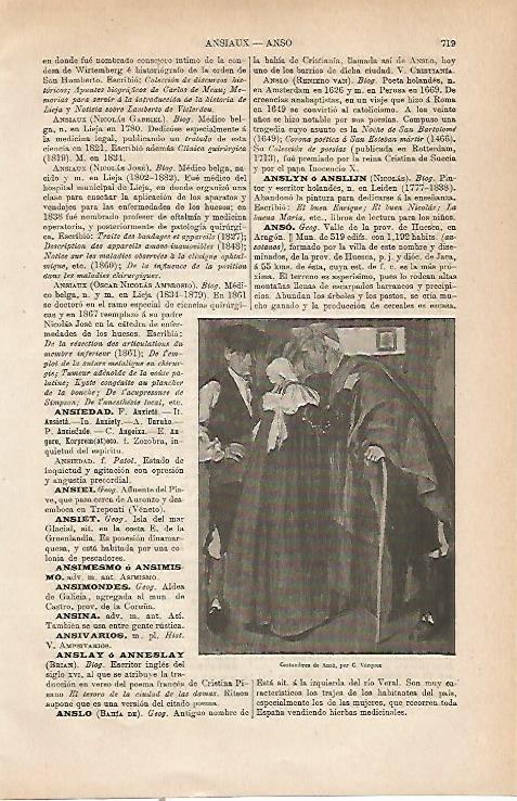 LAMINA ESPASA 23809: Costumbres de Anso por C. Vazquez