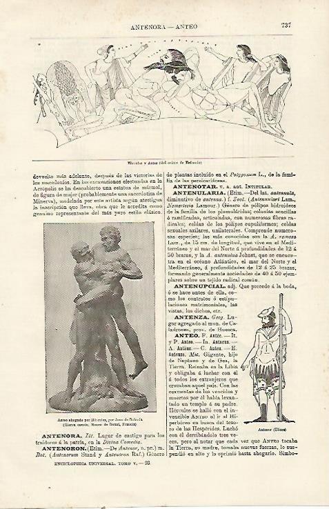 LAMINA ESPASA 23814: Hercules y Anteo