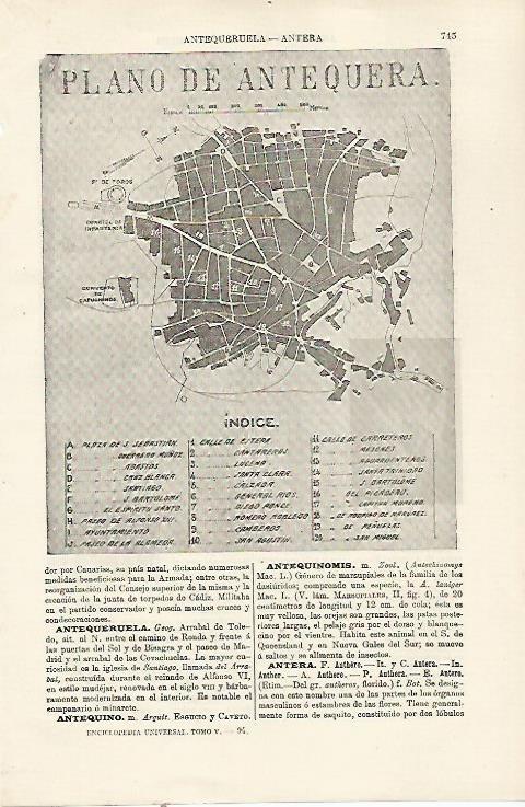 LAMINA ESPASA 23817: Plano de Antequera