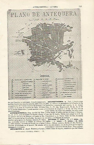 LAMINA ESPASA 23817: Plano de Antequera