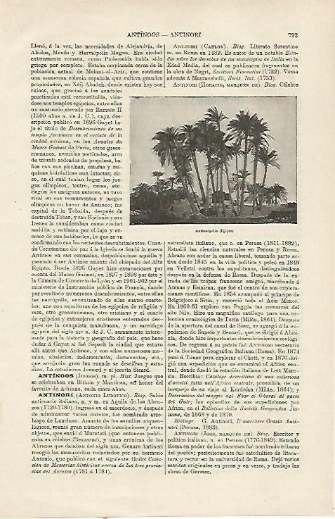 LAMINA ESPASA 23828: Antinopolis en Egipto