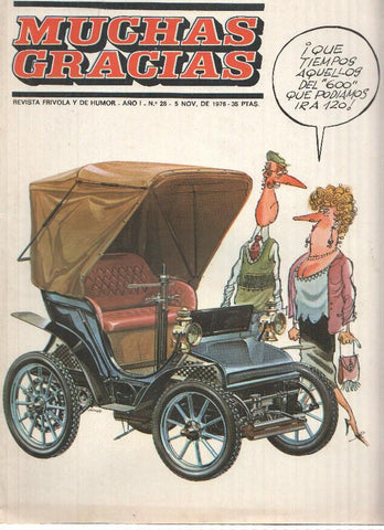 Revista: MUCHAS GRACIAS, Año1, Numero 28: La Marcha Atras (05 Noviembre 1976)
