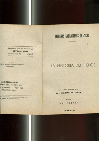 serie Sepia: El Principe Valiente numero 23: la historia del heroe