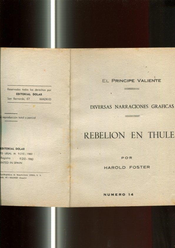 serie Sepia: El Principe Valiente numero 14: Rebelion en Thule (no conserva la cubierta)