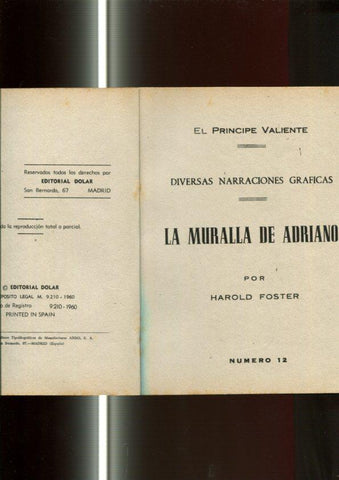 serie Sepia: El Principe Valiente numero 12: La muralla de Adriano
