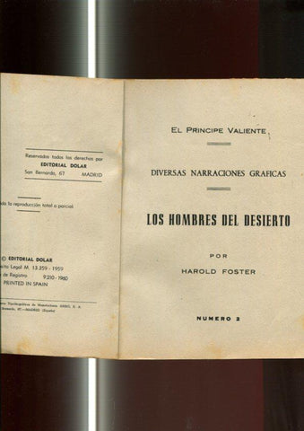 serie Sepia: El Principe Valiente numero 02: Los hombres del desierto