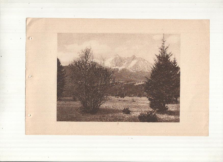 Ceskoslovenske Statni Drahy: Vysoke Tatry: lamina numerada 02: Tatras vus de Tatranska Lomnica