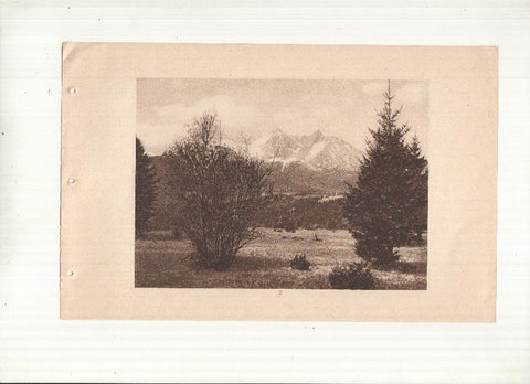 Ceskoslovenske Statni Drahy: Vysoke Tatry: lamina numerada 02: Tatras vus de Tatranska Lomnica