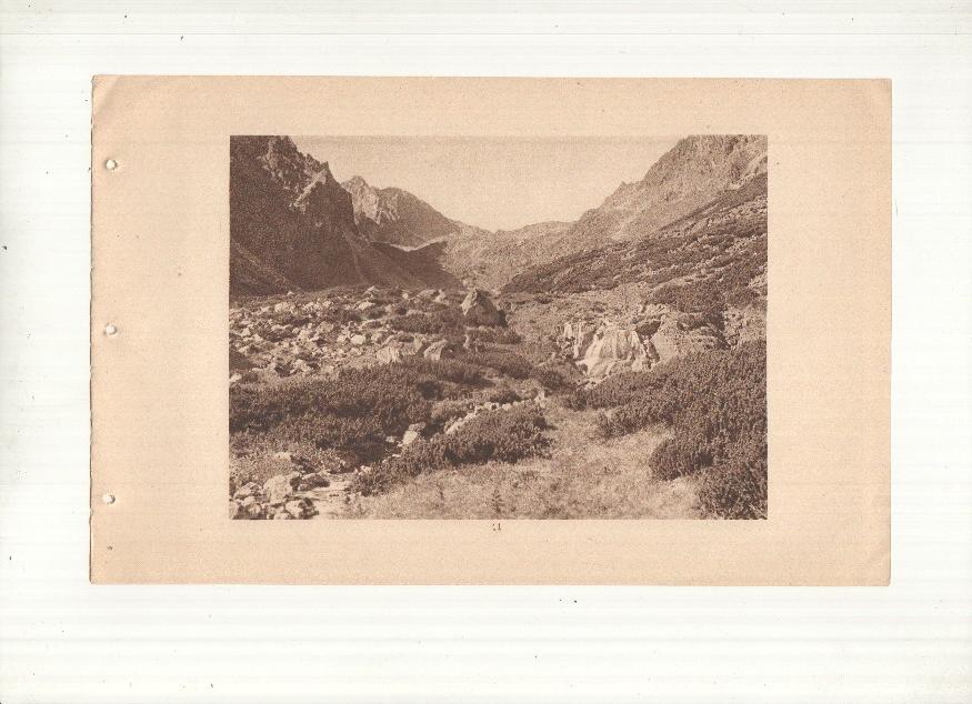 Ceskoslovenske Statni Drahy: Vysoke Tatry: lamina numerada 11: Valle de Studena Voda