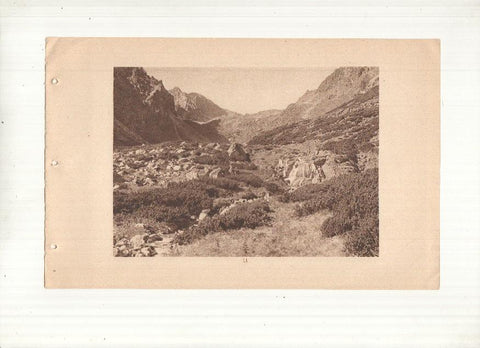 Ceskoslovenske Statni Drahy: Vysoke Tatry: lamina numerada 11: Valle de Studena Voda