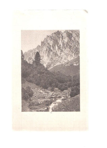 Ceskoslovenske Statni Drahy: Vysoke Tatry: lamina numerada 13: Dans la vallee de Studena Voda