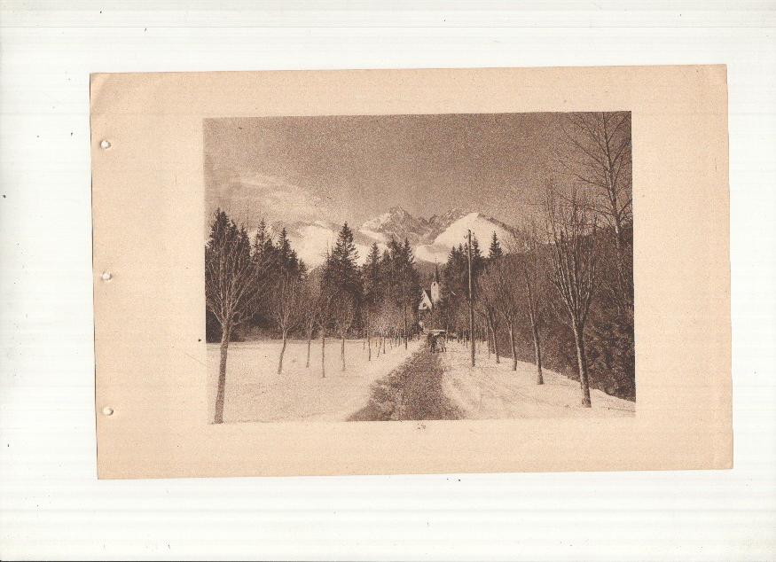 Ceskoslovenske Statni Drahy: Vysoke Tatry: lamina numerada 14: Eglise evangelique a Tatranska Lomnica