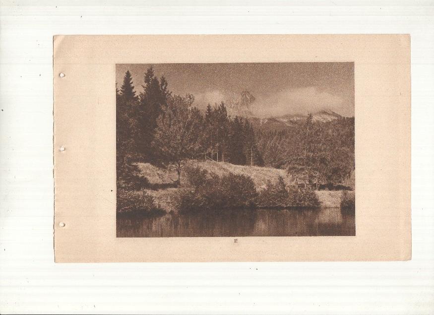 Ceskoslovenske Statni Drahy: Vysoke Tatry: lamina numerada 16: Petit lac de Tatranska Lomnica