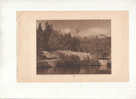 Ceskoslovenske Statni Drahy: Vysoke Tatry: lamina numerada 16: Petit lac de Tatranska Lomnica