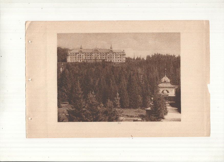 Ceskoslovenske Statni Drahy: Vysoke Tatry: lamina numerada 23: Tatranska Lomnica: Hotel Praha