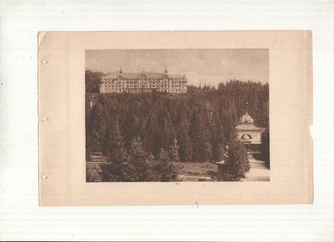 Ceskoslovenske Statni Drahy: Vysoke Tatry: lamina numerada 23: Tatranska Lomnica: Hotel Praha