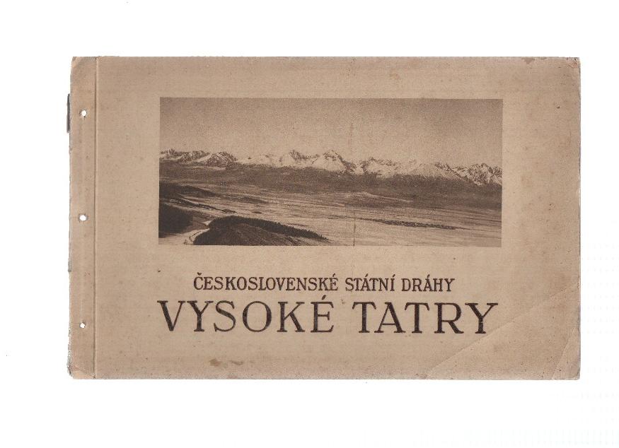 Ceskoslovenske Statni Drahy: Vysoke Tatry: lamina numerada 26: cubierta del libro