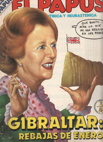 Revista: EL PAPUS, Año X,  Numero 402: Gibraltar, Rebajas de Enero (25 Enero 1982)