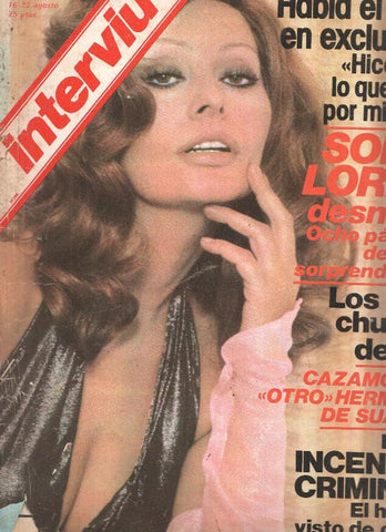 INTERVIU, Numero 0170: SOFIA LOREN, (cello lado lomo, cubierta suelta y algo estropeada)
