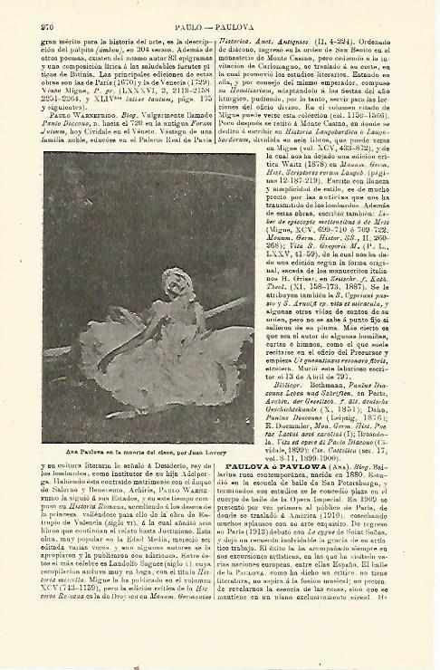 LAMINA ESPASA 23842: Ana Paulova por J. Lavery