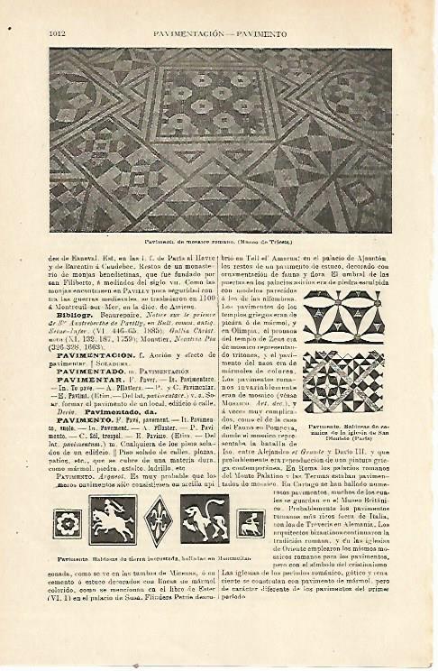 LAMINA ESPASA 23853: Mosaico romano del Museo de Trieste
