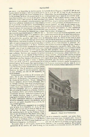 LAMINA ESPASA 23864: Palacio de la Municipalidad de Paysandu en Uruguay