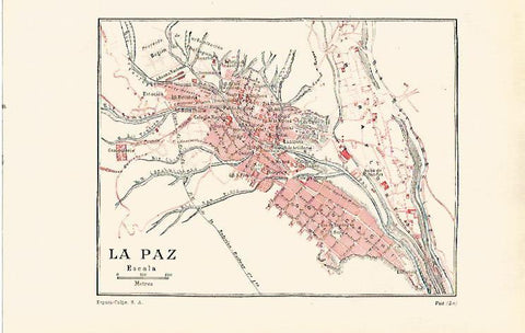 LAMINA ESPASA 23873: Plano de La Paz