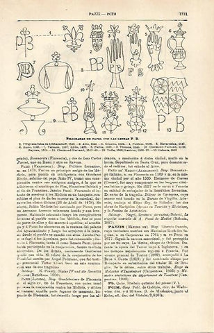 LAMINA ESPASA 23881: Filigranas con las letras P.B.