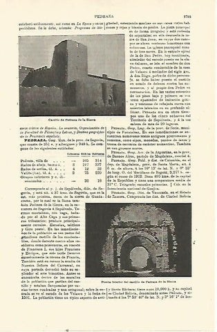 LAMINA ESPASA 23898: Castillo de Pedraza de la Sierra