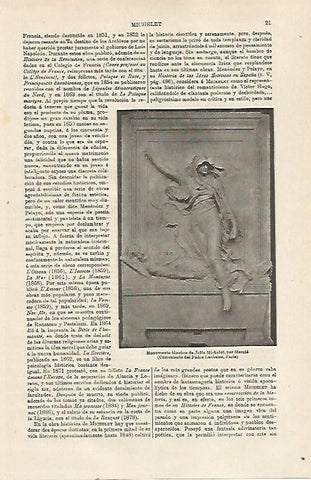 LAMINA ESPASA 23935: Monumento a Julio Michelet en Paris