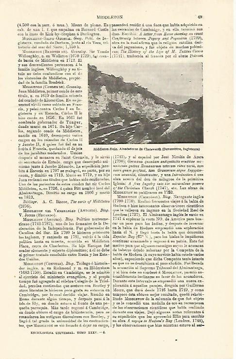 LAMINA ESPASA 23938: Middleton-Dale en Inglaterra