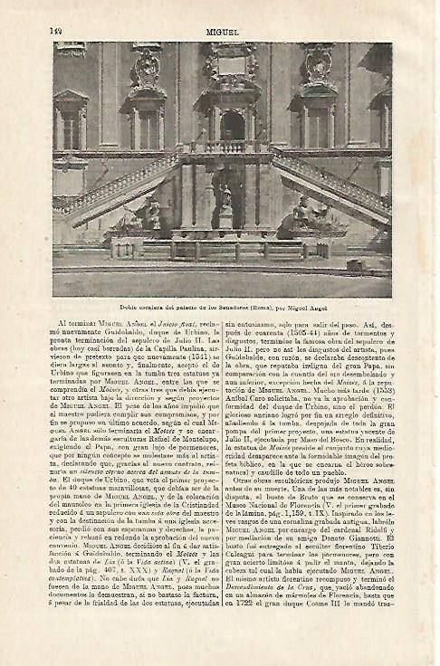 LAMINA ESPASA 23957: Escalera del Palacio de los Senadores en Roma