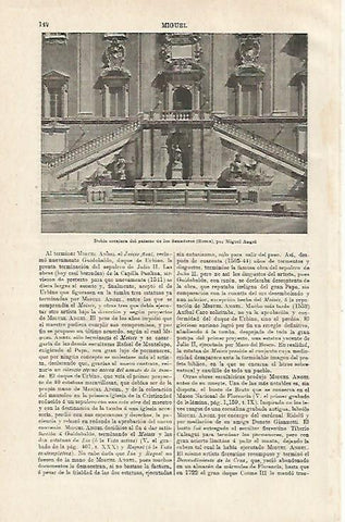 LAMINA ESPASA 23957: Escalera del Palacio de los Senadores en Roma