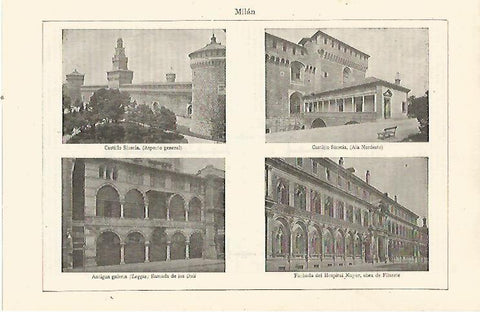 LAMINA ESPASA 23972: Edificios de Milan