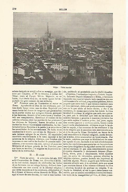 LAMINA ESPASA 23973: Vista parcial de Milan