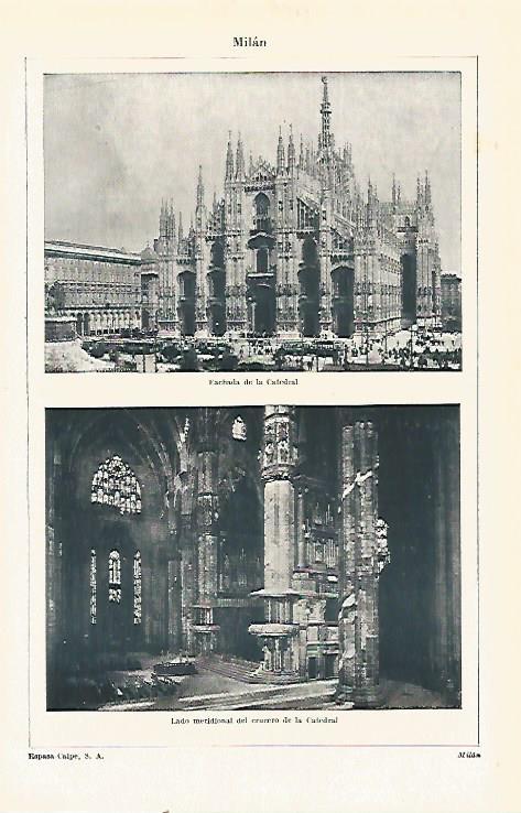 LAMINA ESPASA 23977: Catedral de Milan