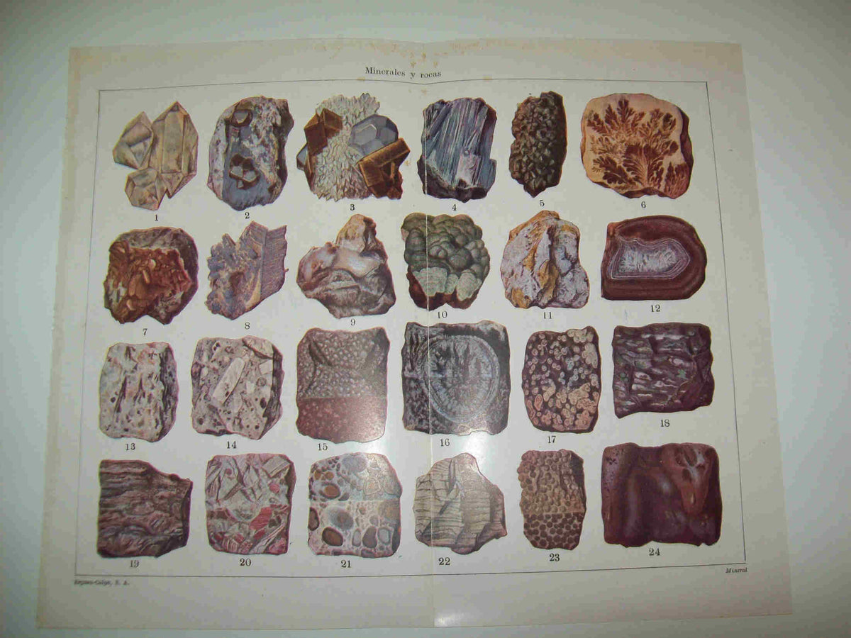 LAMINA ESPASA 24015: Minerales y rocas