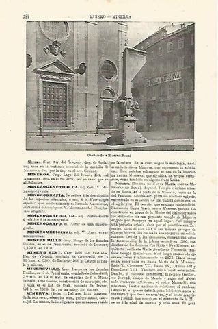 LAMINA ESPASA 24018: Obelisco de la Minerva en Roma