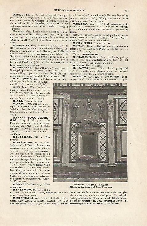 LAMINA ESPASA 24031: Cristo entre la Virgen y san Miniato
