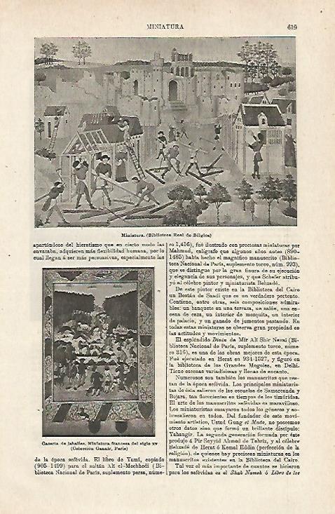 LAMINA ESPASA 24036: Miniatura de la Real Biblioteca de Belgica