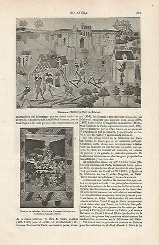 LAMINA ESPASA 24036: Miniatura de la Real Biblioteca de Belgica